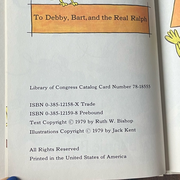 No One Noticed Ralph by Bonnie Bishop - Illustrated by Jack Kent Hardcover 1979 - Picture 12 of 13